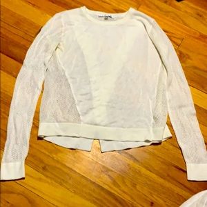 Cabi Split Back Mesh Knit Sleeve XS